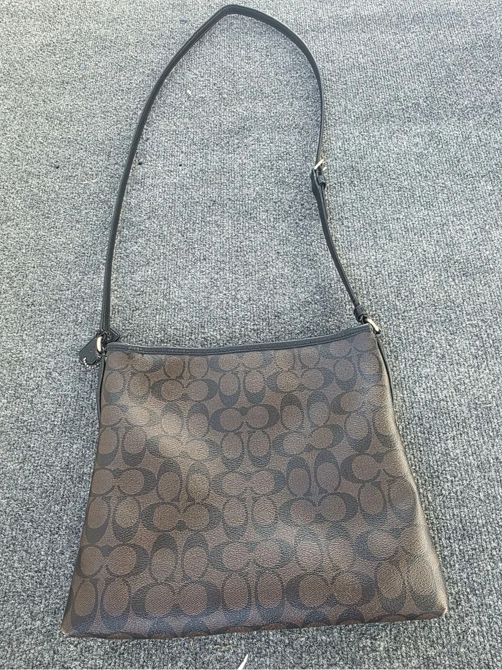 Coach Brown/Black Signature Crossbody Bag